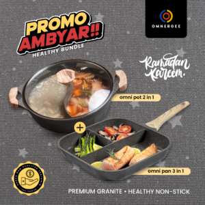 OMNERGEE - Paket Bundle Omni Pan 3 in 1 + Omni Pot 2 in 1